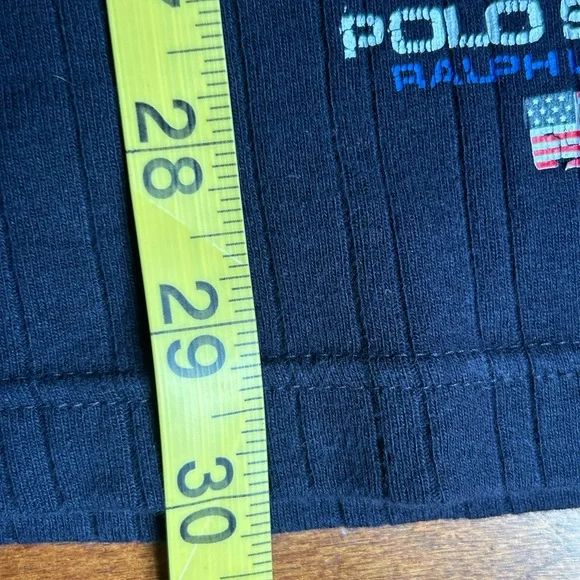 Vintage Polo Ralph Lauren Sport Top Ribbed Knit Crewneck 90s Blue Size L Cotton - Picture 8 of 8